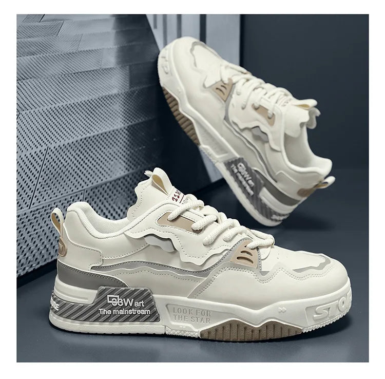 Xajzpa Mens Sneakers Spring Autumn Brand Vulcanized Shoes 2024 Fashion Thick Sole Shoes for Men Male Sport Shoes Tenis Masculino