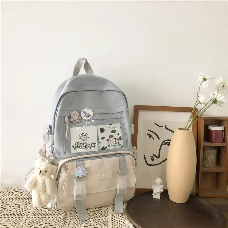 Xajzpa Kawaii Women Backpack Waterproof School Bag For Teenager Girl Student Bookbag Laptop Rucksack Cute Female Travel Bagpack Mochila