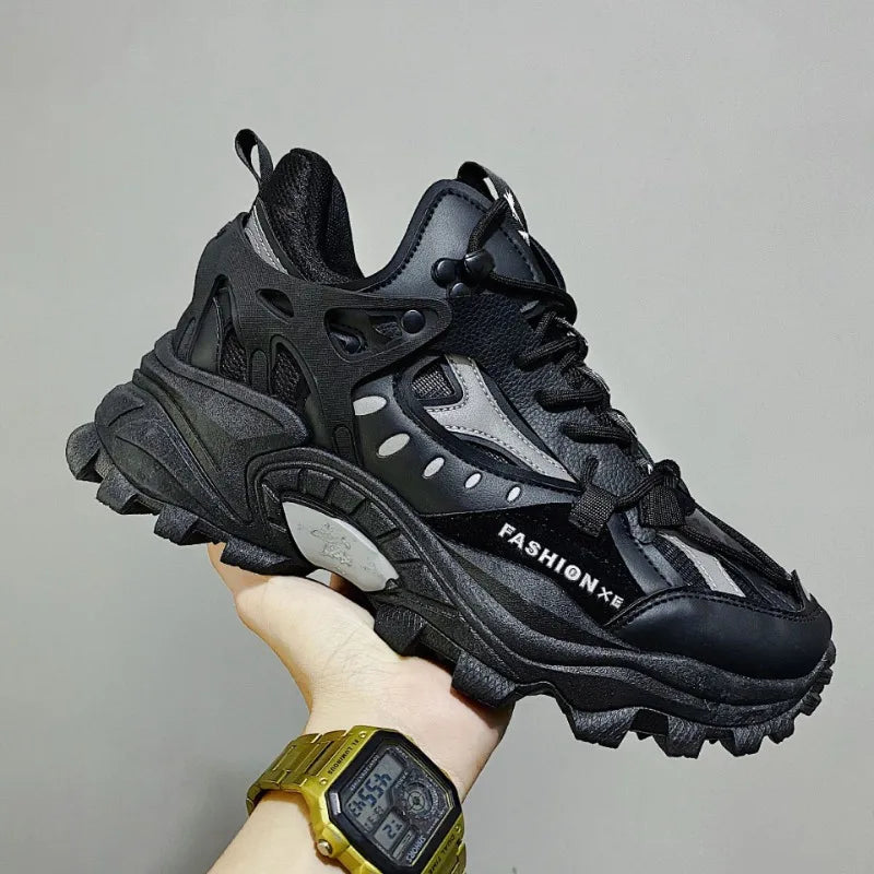 Xajzpa Men's Vulcanized Shoes Luxury Sneakers Harajuku Chunky Sneakers Autumn Running Footwear Male High Fashion Zapatos Hombre