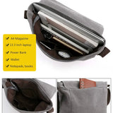 Xajzpa New Men Canvas Crossbody Shoulder Messenger Bags Man New Fashion Cross Body Bag Casual Solid Multi Function Portable Male Bag