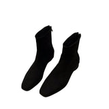 Xajzpa Coarse Heeled Suede Women's Boots Casual Versatile Suitable Daily Shoes Women Trend Winter Trendy Ankle Boots Added Suede