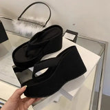Xajzpa Slippers Women Summer Shoes For Girls Pantofle Platform Shale Female Beach Luxury Slides On A Wedge Heeled Mules Rubber Flip Flo