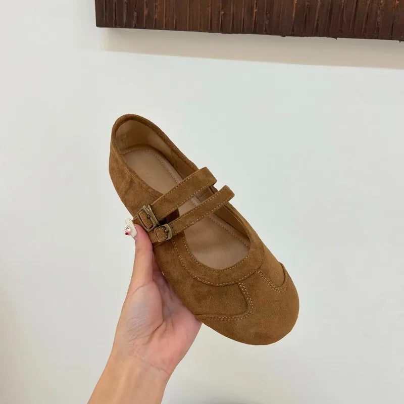 Xajzpa Flat Shoes for Women Fashionable Casual Fashionable Comfortable Zapatillas De Mujer Ballerina Soft Moccasin Mary Janes Shoes