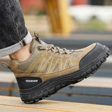 Xajzpa Men's Safety Work Shoes Anti-Crush Piercing Plastic Toe Cap Insulated Outdoor Casual Labor Protection Boots Secure Footwear