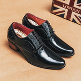 Xajzpa New men's lace up Oxford shoes genuine leather high heels club classic pointed casual fashion shoes new style