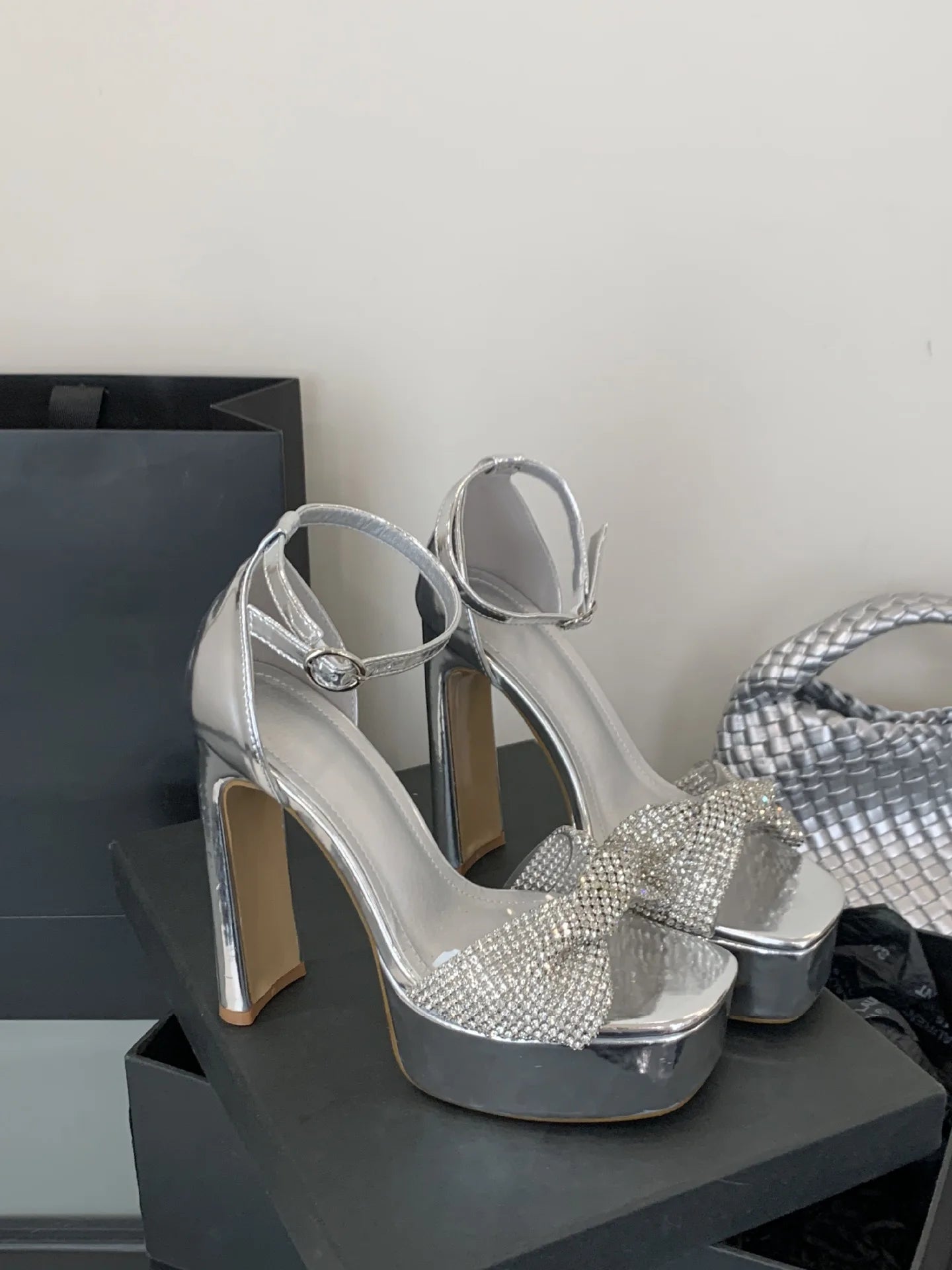 Xajzpa Buckle Strap Comfort Shoes for Women 2025 Summer Beige Heeled Sandals Espadrilles Platform Black Silver Sexy High Girls New Low
