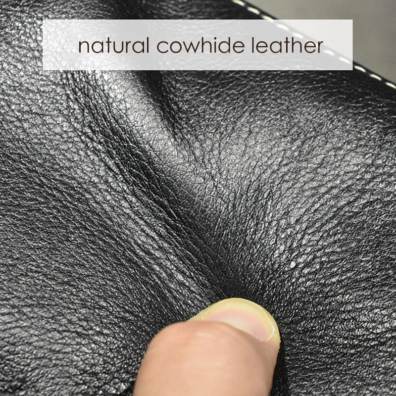 Xajzpa Men's Genuine Leather Clutch High Quality Long Wallet Women's Luxury Mobile Phone Bag Credit Card Holder Purse Wrist Bags