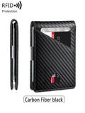 Xajzpa RFID Anti-theft Brush Men's Wallet Portable Double Fold Cross Front Pocket Card Holder Multifunctional 12card Slot Short Zero Wallet