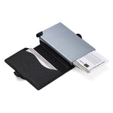 Xajzpa Fashion Saffiano Leather Men Push Up Wallet RFID Blocking Thin Slim Smart Card Holder Money Coin Purse Porte Monnaies