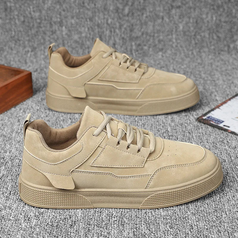 Xajzpa New Men Skateboarding Shoes Outdoor Platform Running Solid Sneakers Comfortable Breathable Lightweight Sport Casual Shoes