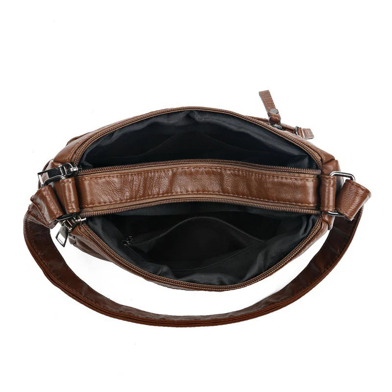 Xajzpa Vintage Pu Leather Luxury Purses and Handbags High Quality Women's Bag Design Multi-pocket Ladies Crossbody Shoulder Bags