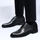 Xajzpa High Quality Handmade Oxford Dress Shoes Men Genuine Cow Leather Suit Shoes Footwear Wedding Formal Italian Shoes Hot