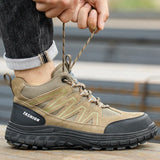 Xajzpa Men's Safety Work Shoes Anti-Crush Piercing Plastic Toe Cap Insulated Outdoor Casual Labor Protection Boots Secure Footwear