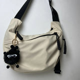 Xajzpa Korean Simplified New Moon Bag Fashionable Design Wheat ear Cross Body Bag Versatile High end Single Shoulder Dumpling Bag