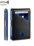 Xajzpa RFID Anti-theft Brush Men's Wallet Portable Double Fold Cross Front Pocket Card Holder Multifunctional 12card Slot Short Zero Wallet