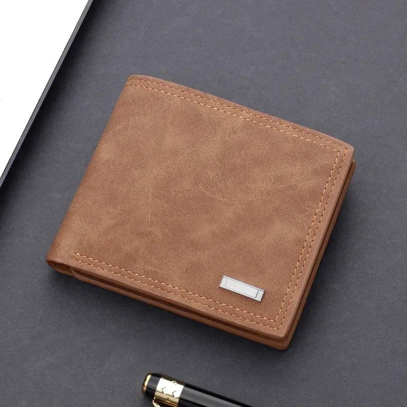 Xajzpa Personalized Best Genuine Leather Mens Wallet with Coin Pocket Minimalist Engraved Bi Fold Pure Leather Wallet for Men