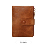 Xajzpa Minimalist Women's Wallet Short Three Layer Large Capacity Double Zipper Card Holder ID Card Credit Bank Card Holder Money Bag