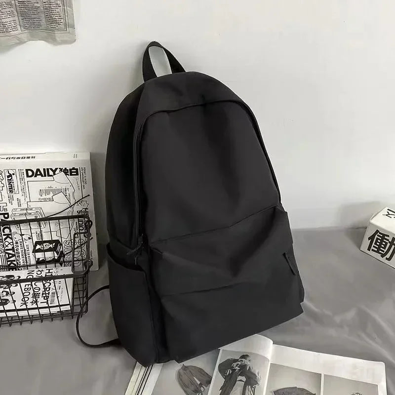 Xajzpa Black Grey White Red Versatile Backpack High Quality Large Capacity Waterproof Travel Bag Washable Nylon Computer Bag Unisex