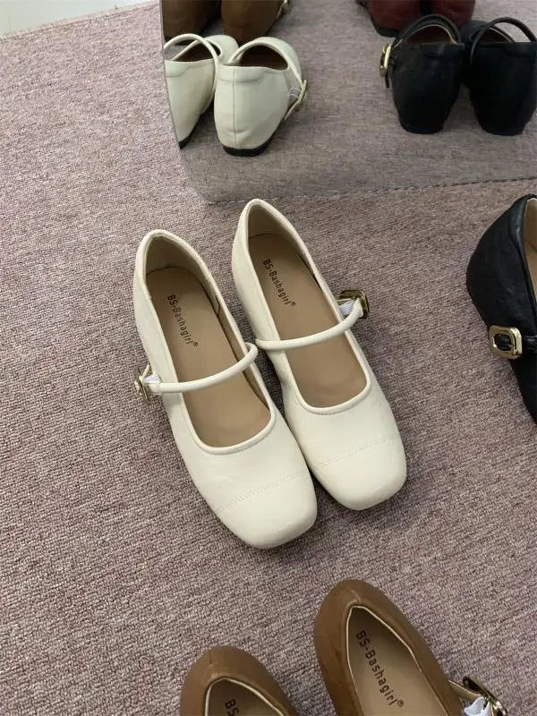 Xajzpa Grandma Shoes Shallow Mouth Increas Height Clogs Platform Square Toe Female Footwear Fashion Women's New Creepers Summer Dr