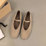 Xajzpa Spring New Brand Women Flats Round Toe Shallow Slip On Ladies Casual Ballet Shoes Soft Leather Eelgant Dress Shoes