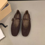 Xajzpa Spring New Brand Women Flats Round Toe Shallow Slip On Ladies Casual Ballet Shoes Soft Leather Eelgant Dress Shoes