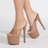 Xajzpa Sexy Peep Toe 17CM Extreme High Heels Modern Slippers Platform Sandals Women Party Nightclub Stripper Shoes Zapatos Mujer