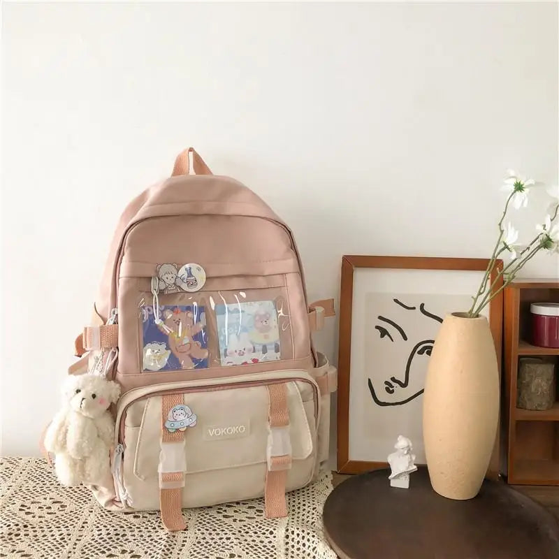 Xajzpa Kawaii Women Backpack Waterproof School Bag For Teenager Girl Student Bookbag Laptop Rucksack Cute Female Travel Bagpack Mochila