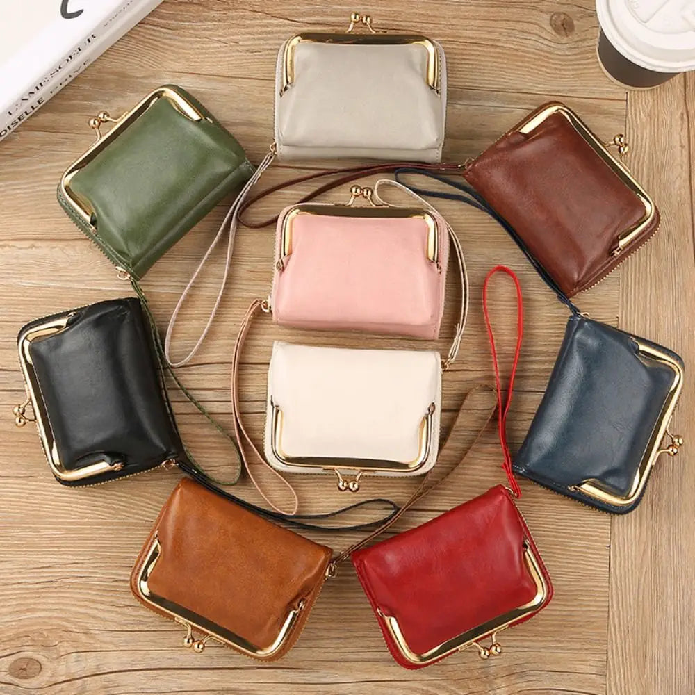 Xajzpa  Women Short Wallets Female Short Hasp Coin Purses Ladies Portable PU Leather Money Bag Large Capacity Card Holders Clutch