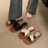 Xajzpa Shoes Slippers Flat Summer Clogs Woman Luxury Slides Beach Rubber Designer Soft Silver Casual Leisure Women's Shoes Silver Rubbe