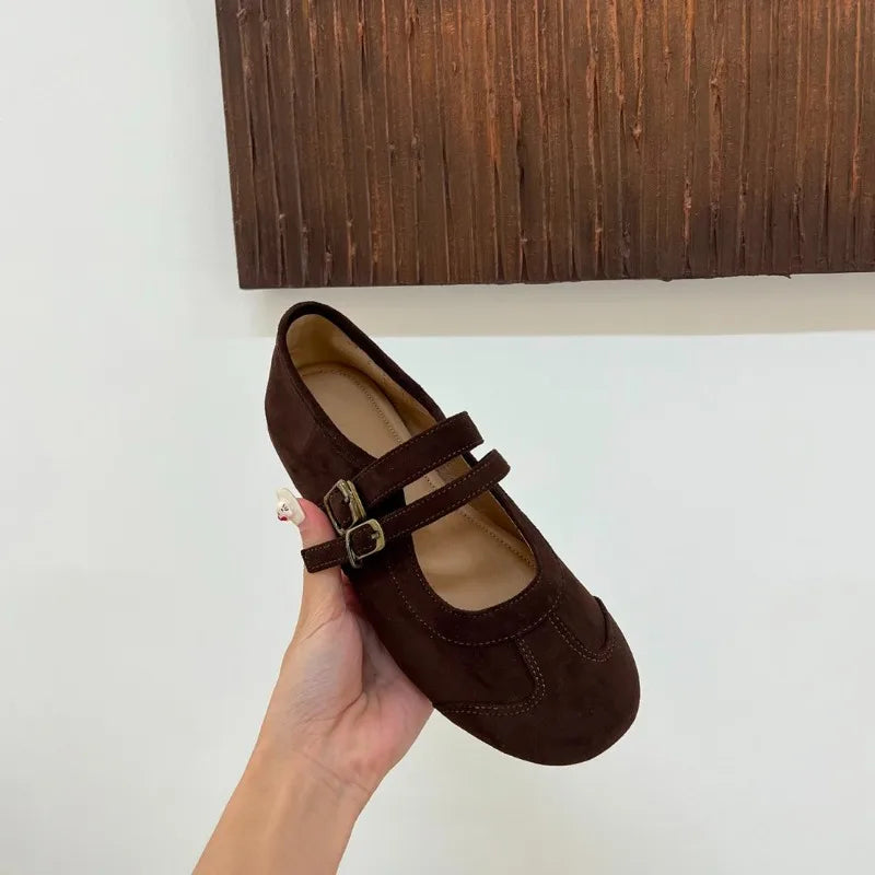 Xajzpa Flat Shoes for Women Fashionable Casual Fashionable Comfortable Zapatillas De Mujer Ballerina Soft Moccasin Mary Janes Shoes