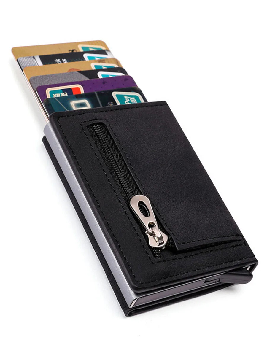 Xajzpa PU Leather Men Wallet Rfid Anti-magnetic Credit Cards Holder With Organizer Coin Pocket & Money Clips Purse