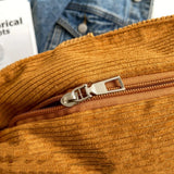 Xajzpa Large Capacity Corduroy Shoulder Bag New Fashion Simple Handbag Leisure Student Side Bags for Woman