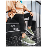 Xajzpa Mens Leather Shoes Fashion Sneakers for Driving Walking Office, Comfortable Men Slip on Skate Flats Non Slip Youth Shoe 2025
