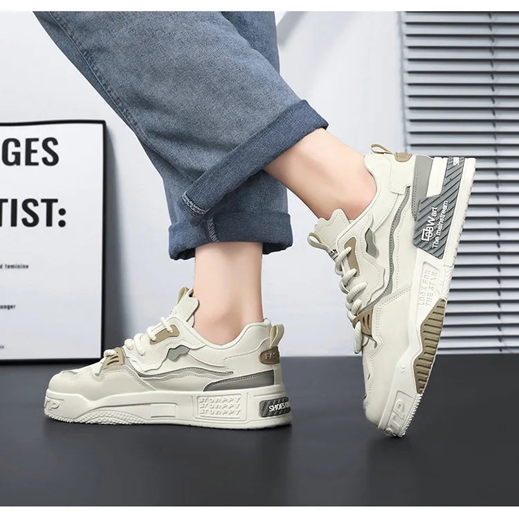 Xajzpa Mens Sneakers Spring Autumn Brand Vulcanized Shoes 2024 Fashion Thick Sole Shoes for Men Male Sport Shoes Tenis Masculino
