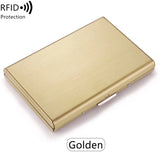 Xajzpa Credit Card Holder Stainless Steel Credit Card Holder Metal ID Card Holder RFID Wallet Female or Male Business Card Holder