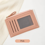 Xajzpa Minimalist Ultra-thin Coin Wallet Fashionable and Portable PU Leather Wallet Multifunctional Credit Card Clip Zipper Card Holder