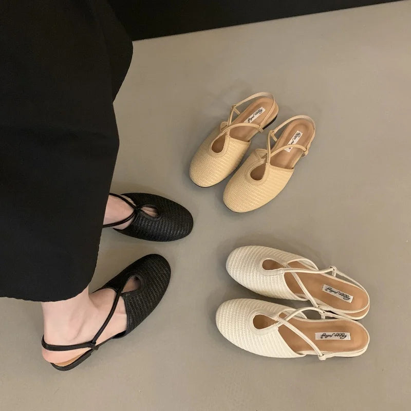 Xajzpa Women Casual Flats Comfortable Soft Boat Shoes Loafers Ballerina Shallow Round Toe Ballet Flat Shoes Women Slip On Side