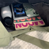 Xajzpa Casual Style Student Sports Shoulder Bag Nylon Women Drawstring Commuter Work Clothes Bag Neutral Lightweight Men Crossbody Bag