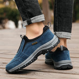 Xajzpa Men's non-slip casual sports shoes wear-resistant hiking shoes Outdoor fashion comfortable flat walking shoes for men