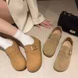 Xajzpa Slip On Shoes For Women Loafers With Fur Clogs Platform Female Footwear Autumn Slip-on New Creepers Dress Fall Shoes Woman