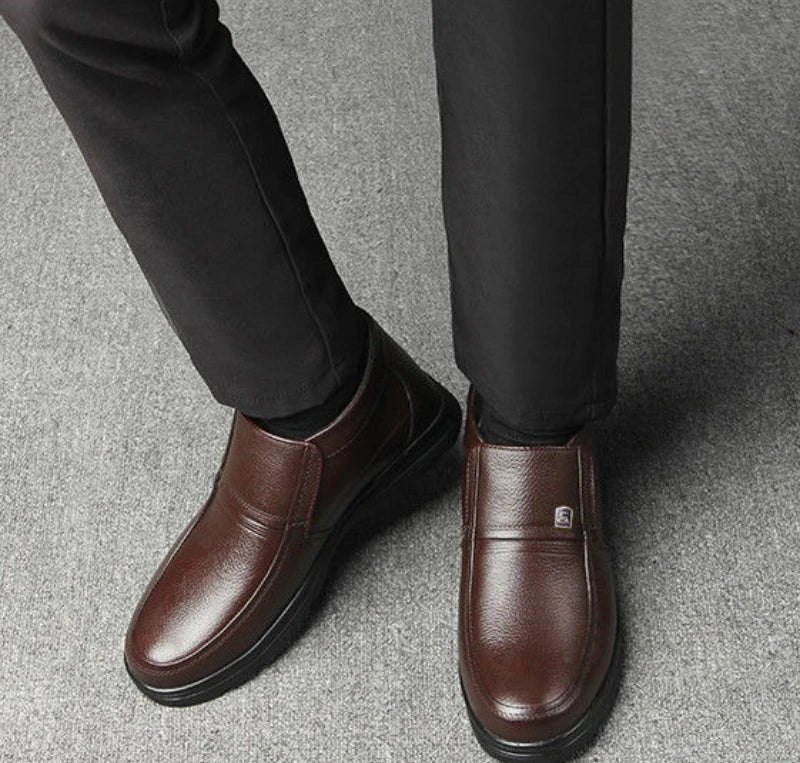 Xajzpa Winter  shoes for men cold resistant thickened warm high top casual cotton shoes simple comfortable daily men's cotton boots