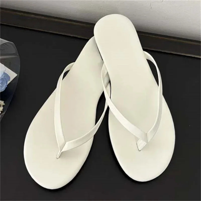 Xajzpa Summer Clip Toe Flat Heels Slippers Women Casual Beach Shoes Concise Candy Color Flip Flops Zapatos De Mujer