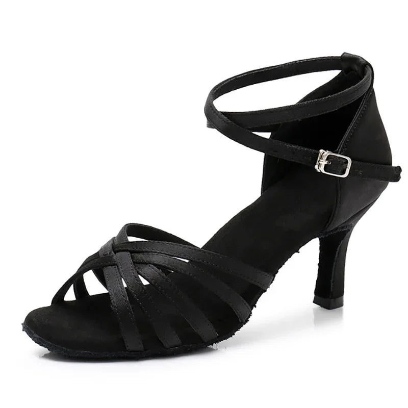 Xajzpa Women Professional Dancing Shoes Ballroom Dance Shoes Ladies Latin Dance Shoes heeled 5CM/7CM
