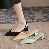 Xajzpa New Fashion Summer Women Pumps Woman Buckle Beige Single Shoes Square Heels Comfortable Dress Party Shoes