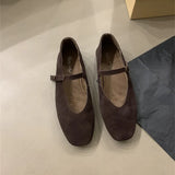 Xajzpa Brand New Women Flats Round Toe Shallow Slip On Ladies Casual Ballet Shoes Soft Leather Eelgant Dress Shoes Mujer Size
