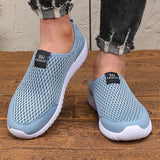 Xajzpa New Men's Mesh Running Shoes Summer Breathable Lightweight Flat Shoes Women's Soft Walking Sports Shoes Zapatillas