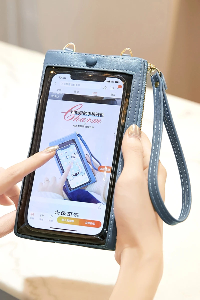 Xajzpa Minimalist Women's Wallet Large Capacity Touchable Screen Women's Long Wallet High Quality PU LeatherMultiCardHandbagShoulderBag