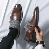 Xajzpa 2025 Luxury  Elegant Leather Shoes Men Large Size 48 Brand Handmade Men's Loafers Casual Designer Oxfords Men Flats Dress Shoes