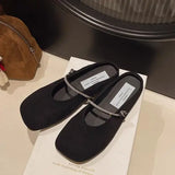 Xajzpa Shoes Slippers Flat Slipers Women Cover Toe Slides 2025 Mary Janes Female Shoes Ladies' Slippers Cover Toe Flat Mary Janes