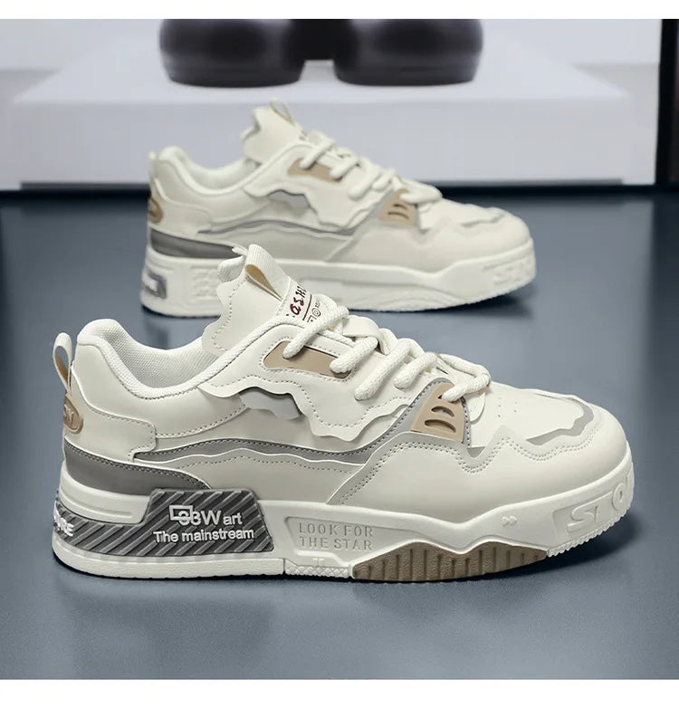 Xajzpa Mens Sneakers Spring Autumn Brand Vulcanized Shoes 2024 Fashion Thick Sole Shoes for Men Male Sport Shoes Tenis Masculino